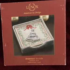 Lenox Christmas Napkin /Box Holder